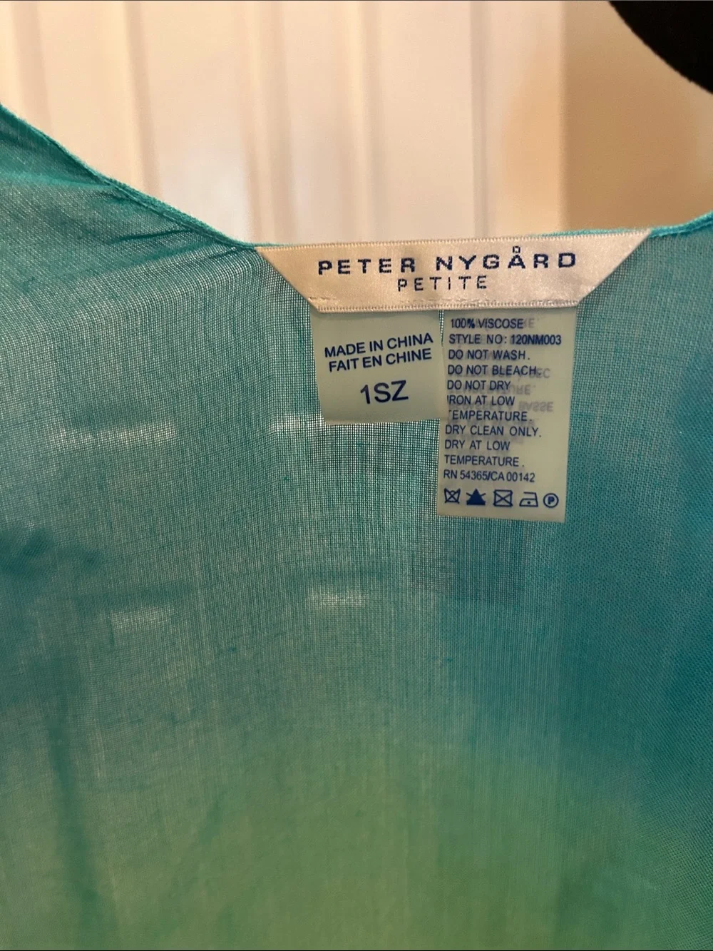 Peter Nygard Teal to Mint Ombre Shawl with Fringe